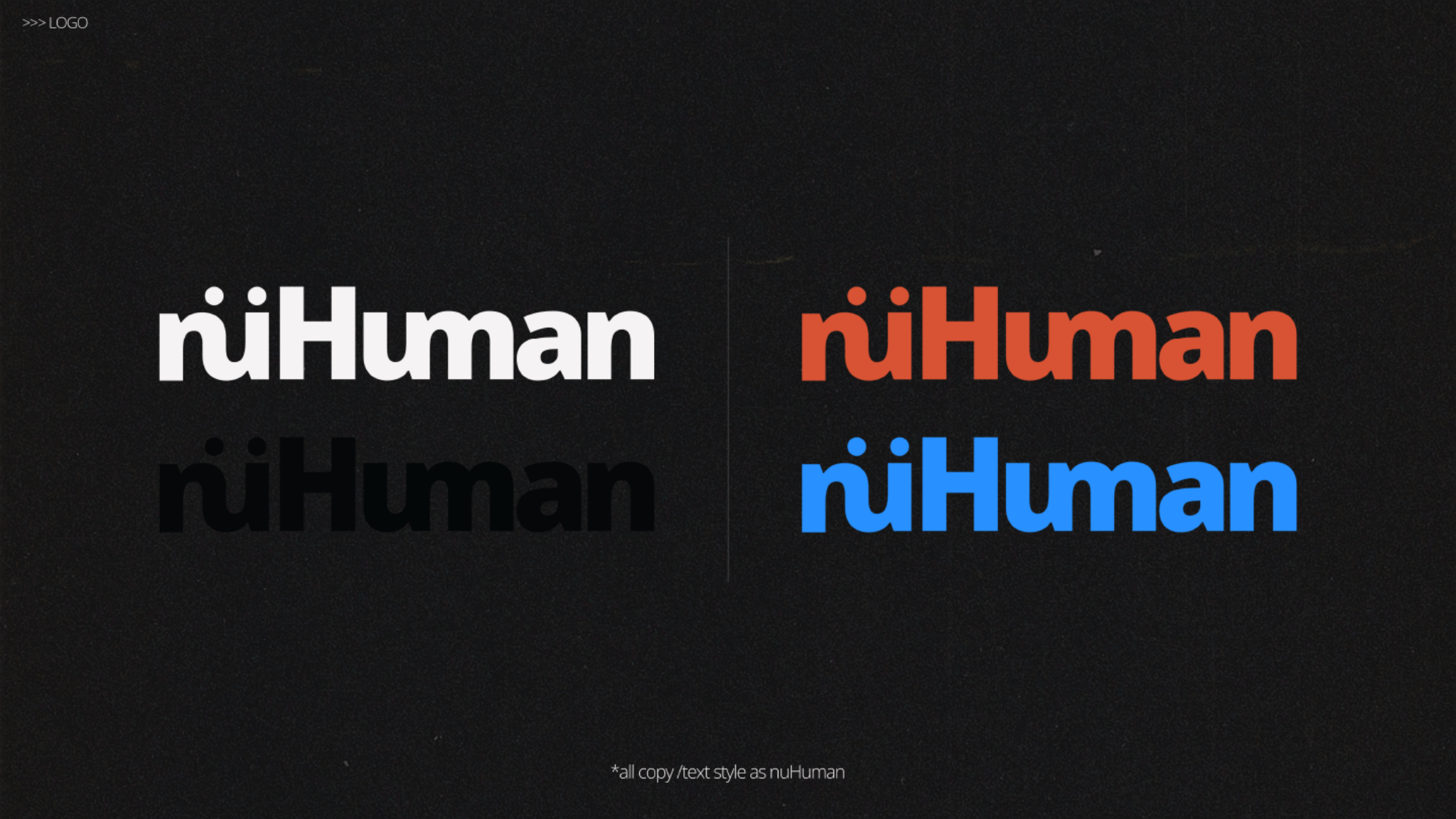 nuHuman logo system