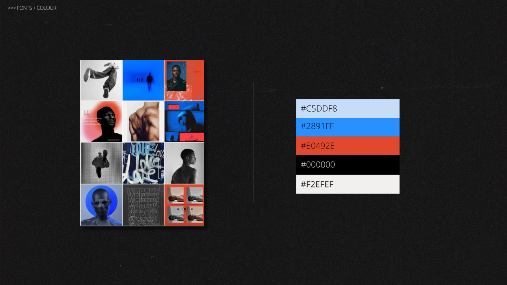 nuHuman colour palette