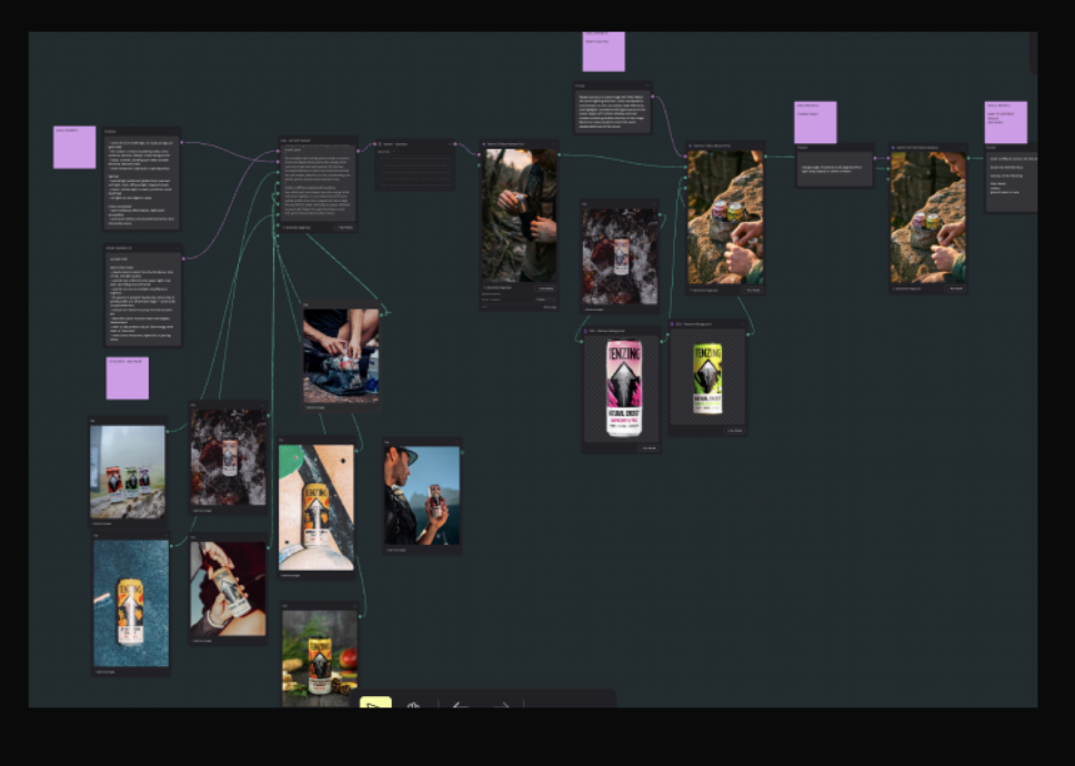 Drinks workflow in Weavy.ai